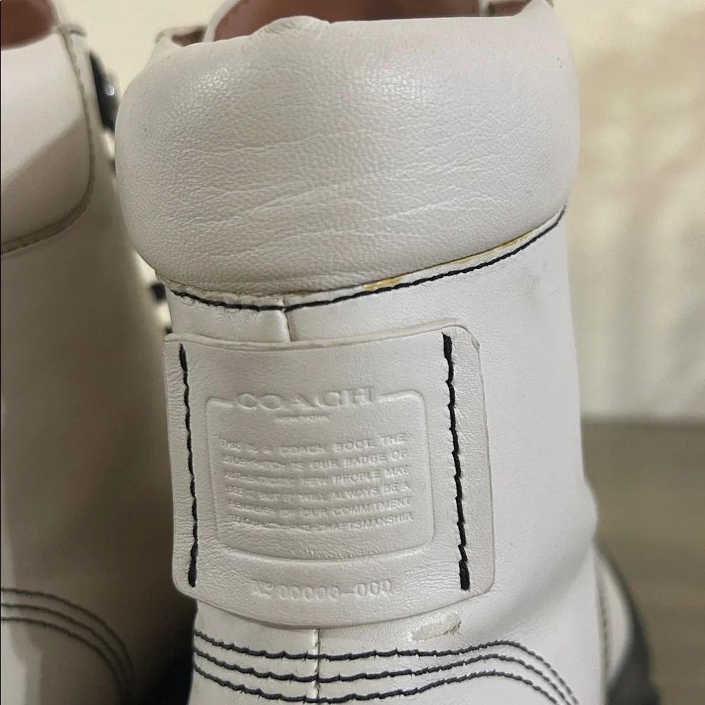 Coach Restored Lorimer Bootie Size 9.5 in Chalk White - Picture 5 of 14